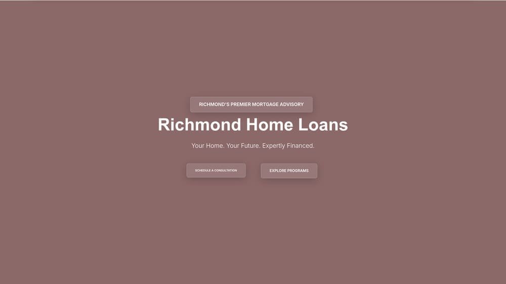 Screenshot of Richmond Home Loans website